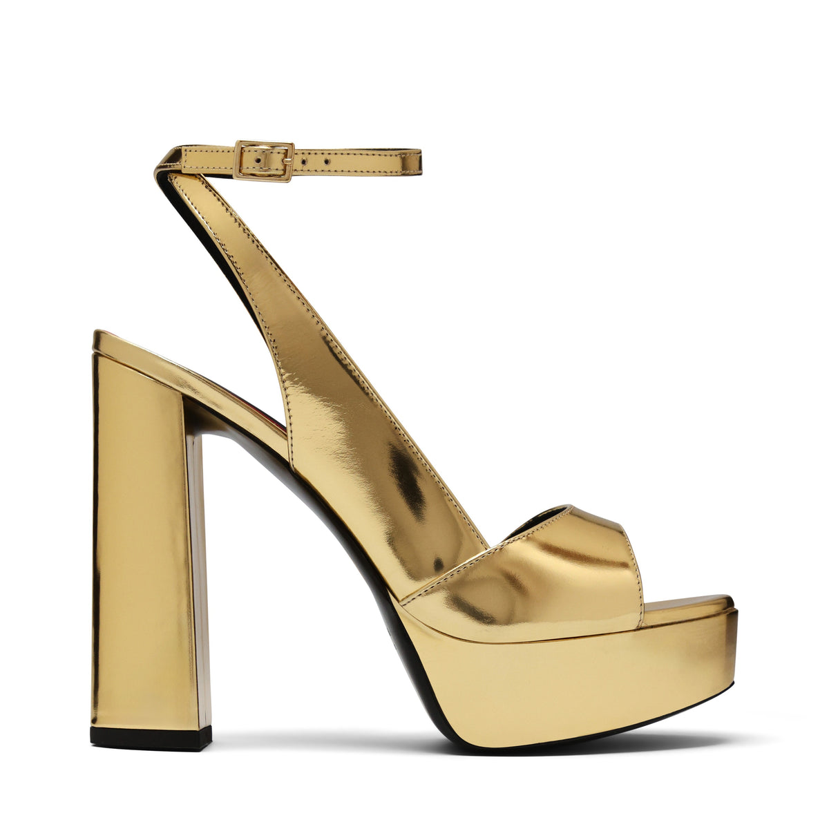 Flavien Plateforme 115 Or Cuir Miroir