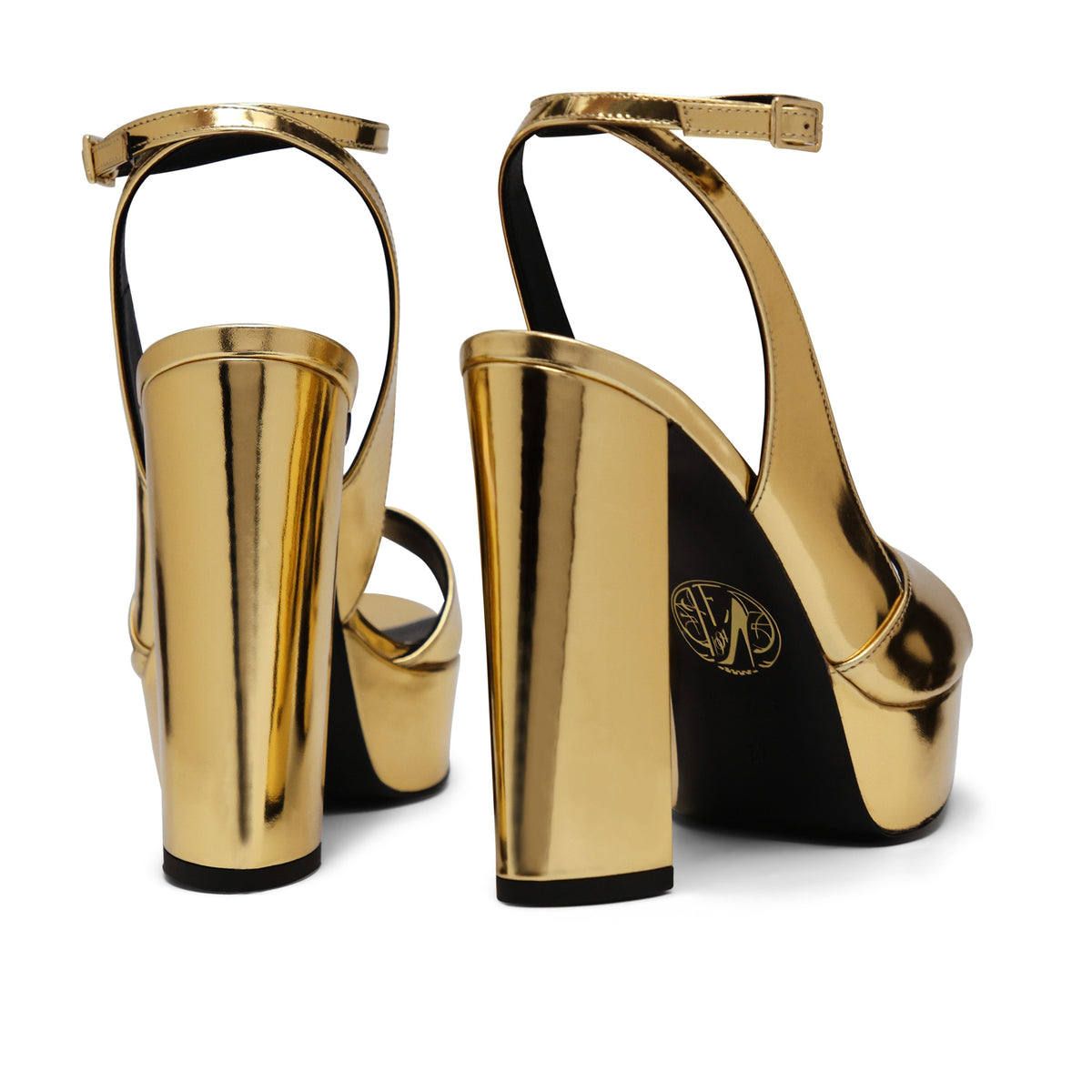 Flavien Plateforme 115 Or Cuir Miroir