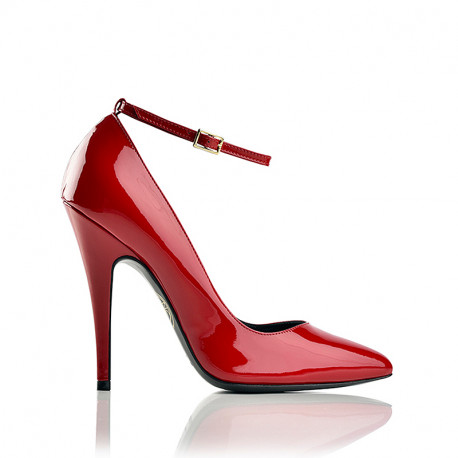 Maison Ernest Voltige Damnation 12 Rouge 12 Red Patent Leather And Metal