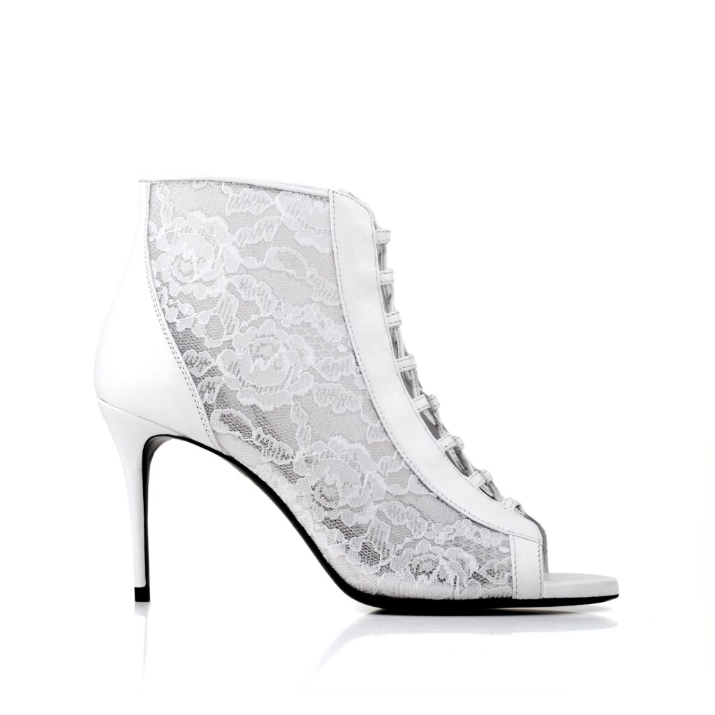 Maison Ernest - Carlotta Boots 85 White Lace